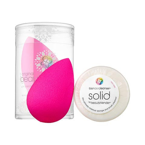 beautyblender® with mini blendercleanser® solid®